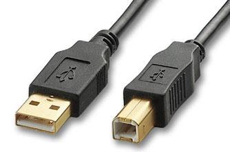 Wtyczki typu A i typu B dla USB 3.0 (niebieskie) oraz wtyczki typu B dla USB 2.0/1.1 