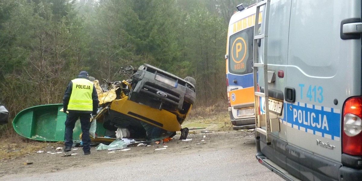 Groźny wypadek na trasie Ełk-Rajgród