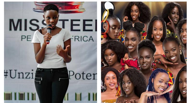 Contestants of the Miss Teen Pearl of Africa