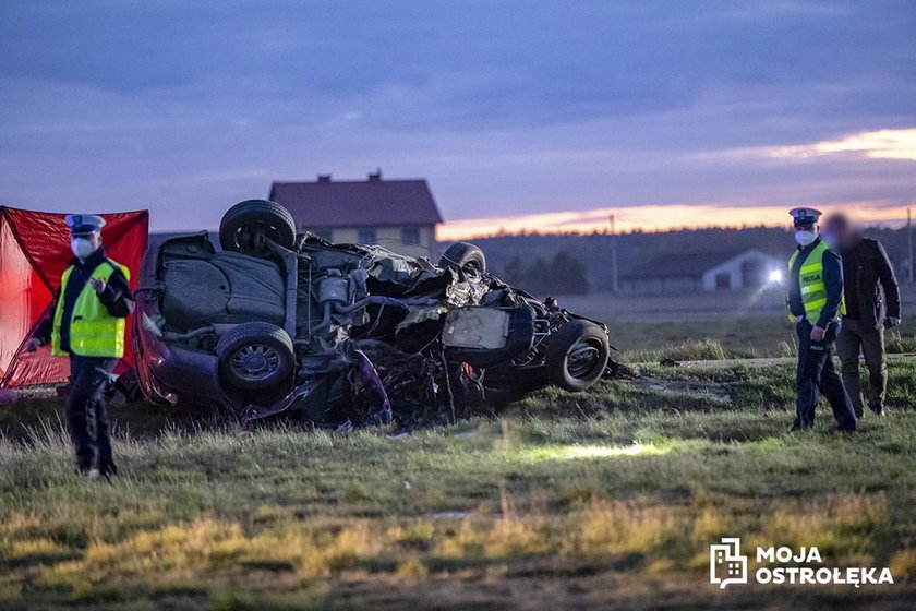 Tragiczny wypadek pod Ostrołęką. Nie żyją trzy osoby