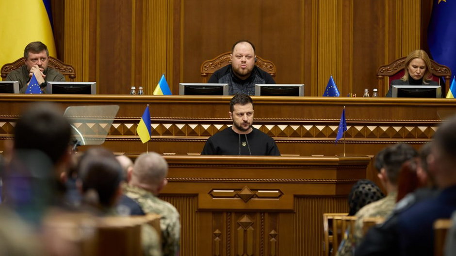 Prezydent Zełenski wygłosił przemówienie podczas ostatniego w tym roku posiedzenia parlamentu