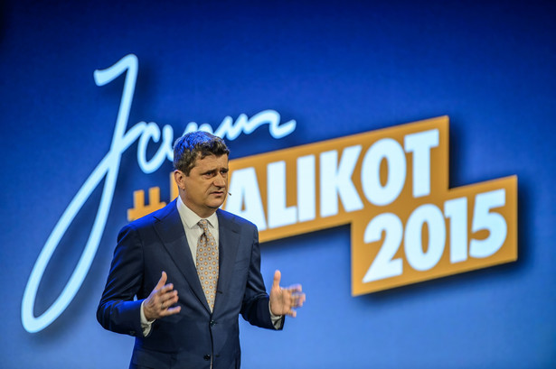 Janusz Palikot podczas konwencji prezydenckiej