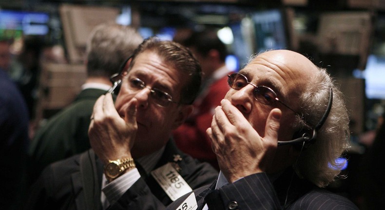 Traders work on the floor of the New York Stock Exchange in New York on November 25, 2008.Lucas Jackson/Reuters