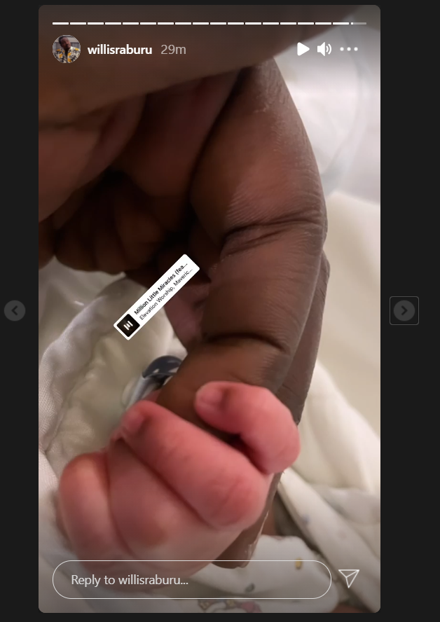 Willis Raburu and new girlfriend welcome a new born into their family (Screenshot)