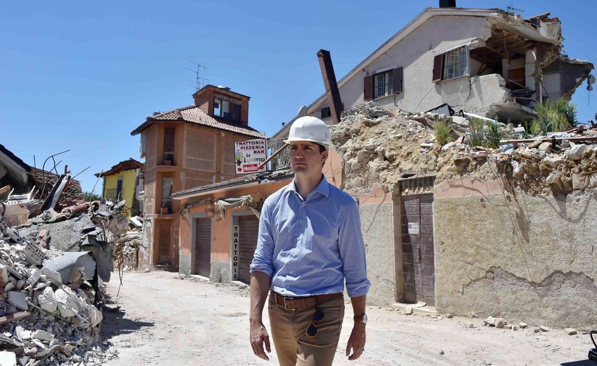 Justin Trudeau w Amatrice