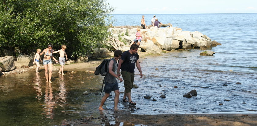 Groza na plaży w Gdyni Orłowie