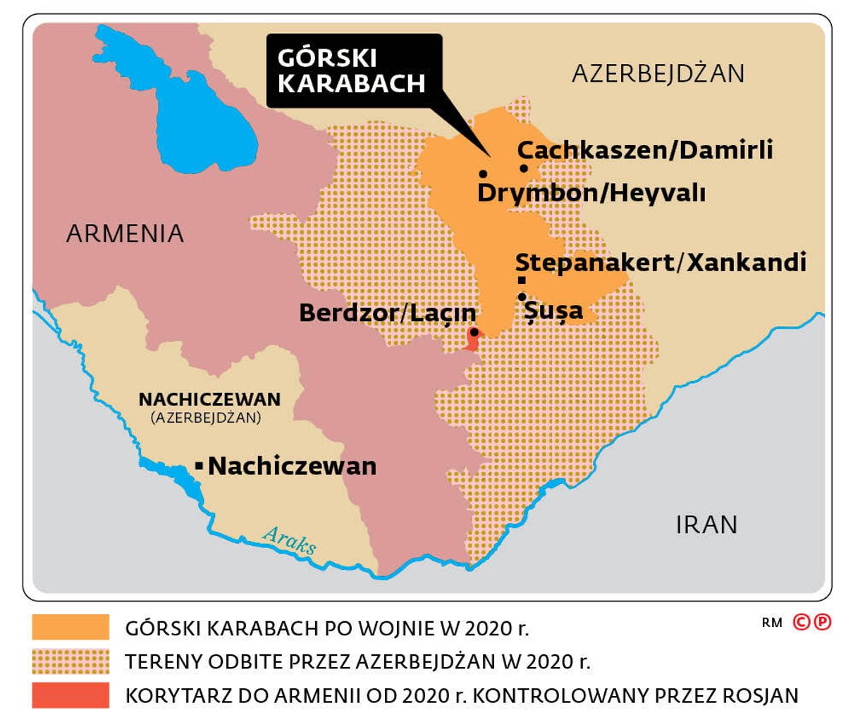 W 2020 r. Ormianie musieli pogodzić się z utratą terenów zajętych przez przeciwnika w wyniku działań wojennych