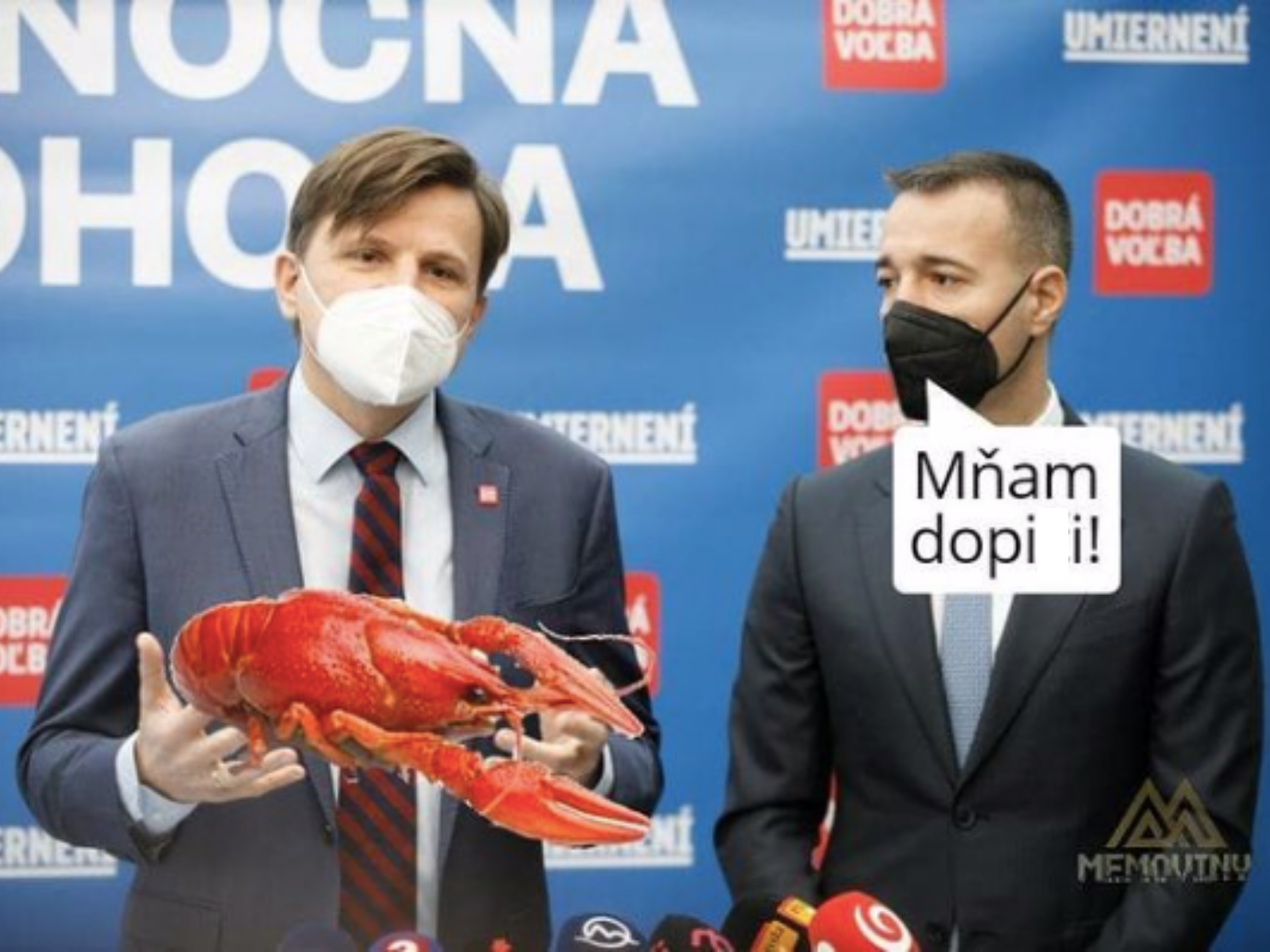 Hlina (vľavo s langustou) a Drucker