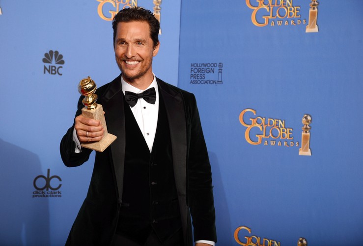 Matthew McConaughey ze Złotym Globem 2014