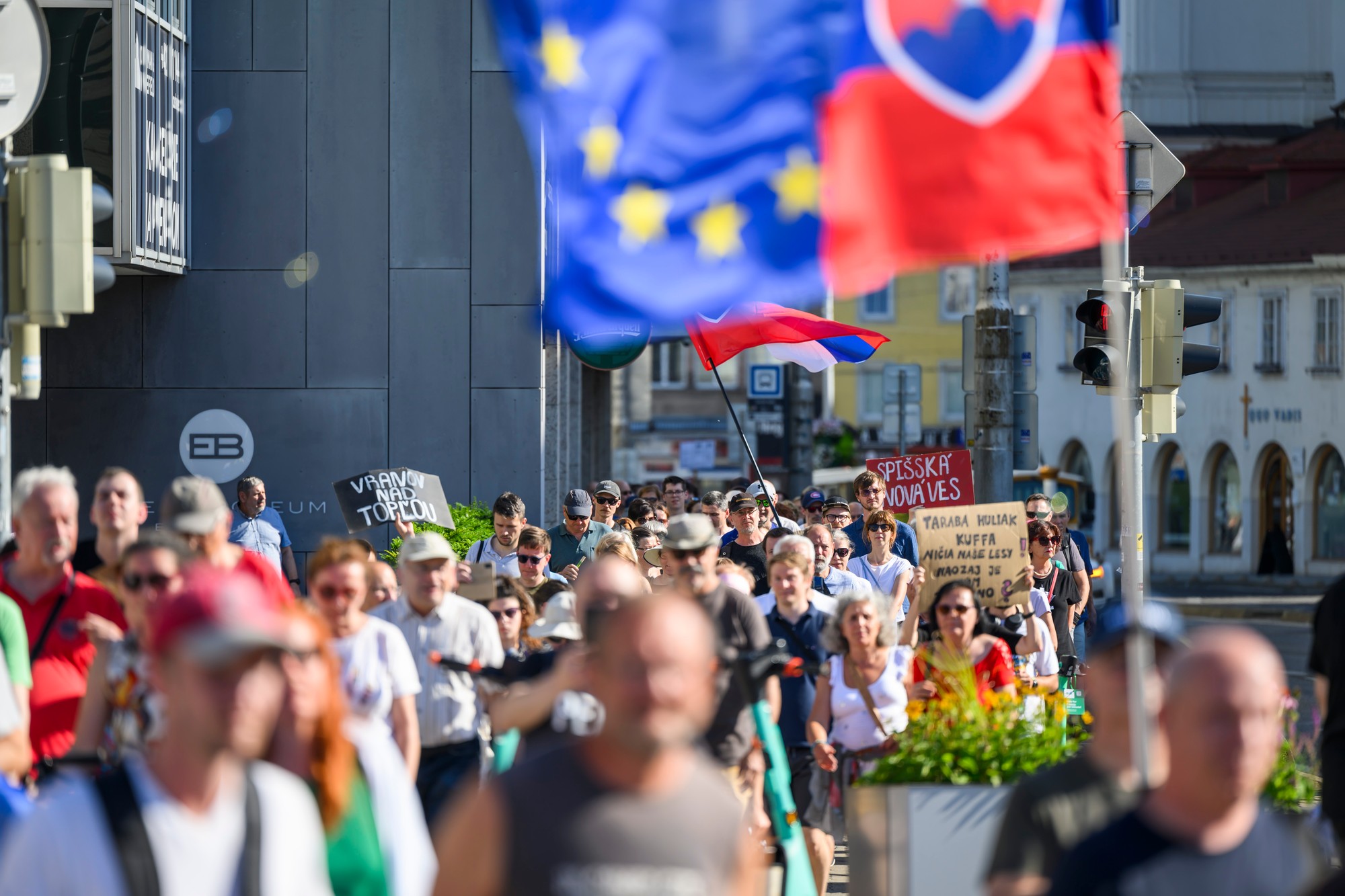 Protestný pochod Za slobodu a demokraciu Slovenska v Bratislave.