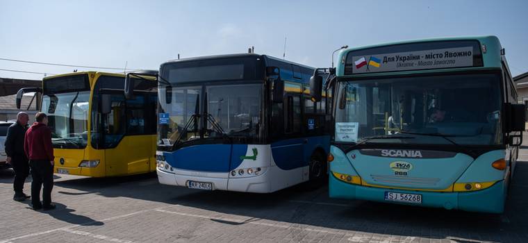 Autobusy z Polski trafiły do Lwowa. Są tam niezbędne