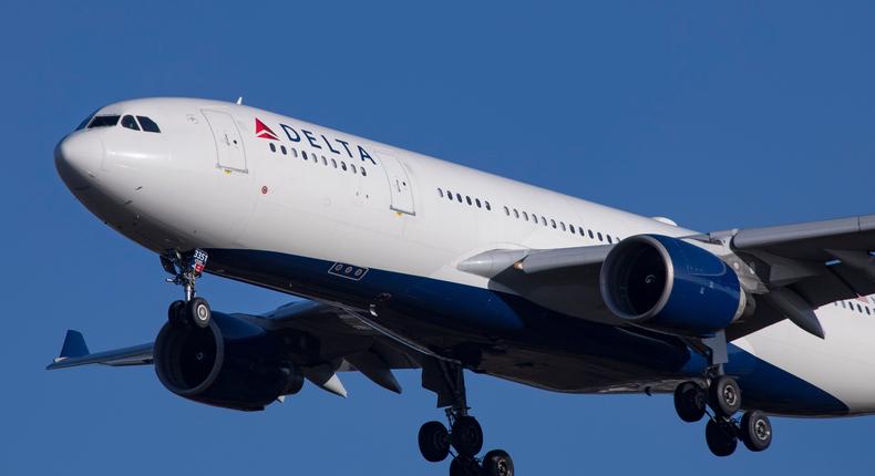 Delta Airlines plane.

