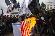 Protest of national forces in rejection of the American plot on Jerusalem.