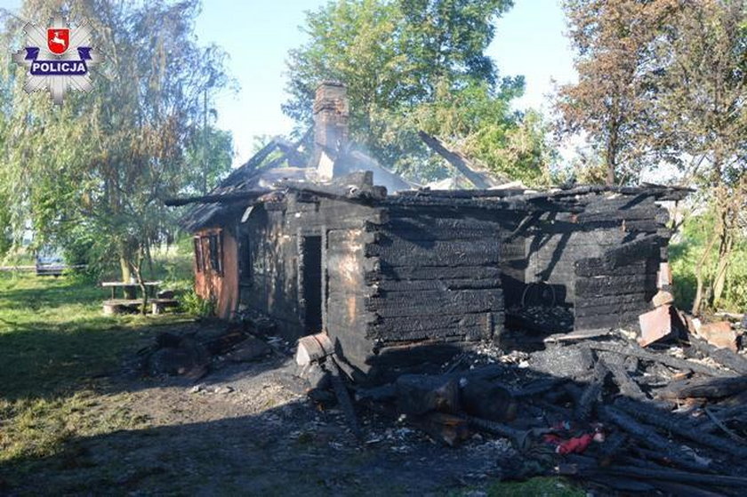 Spalony dom w Łubnie
