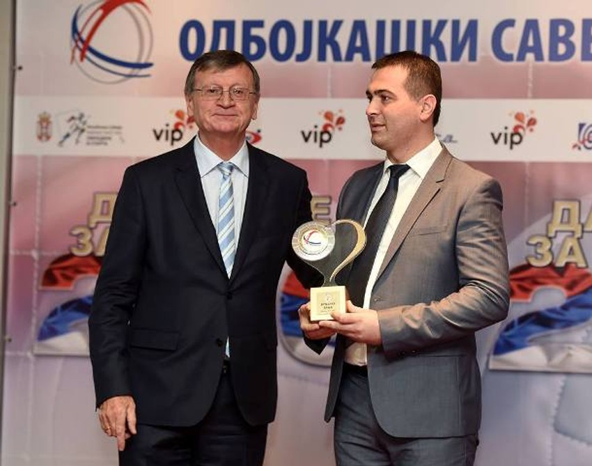 Aleksandar Boričić i dobitnik nagrade Boban Đurović