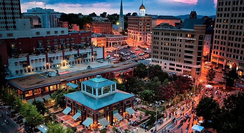 Make room in your wallet. Chattanooga, Tennessee, pictured.