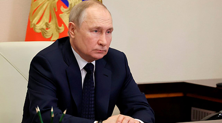 Putyin beszédet tartott Szentpéterváron /Fotó: MTI/AP/Kreml/Pool/Mihail Klimentyev
