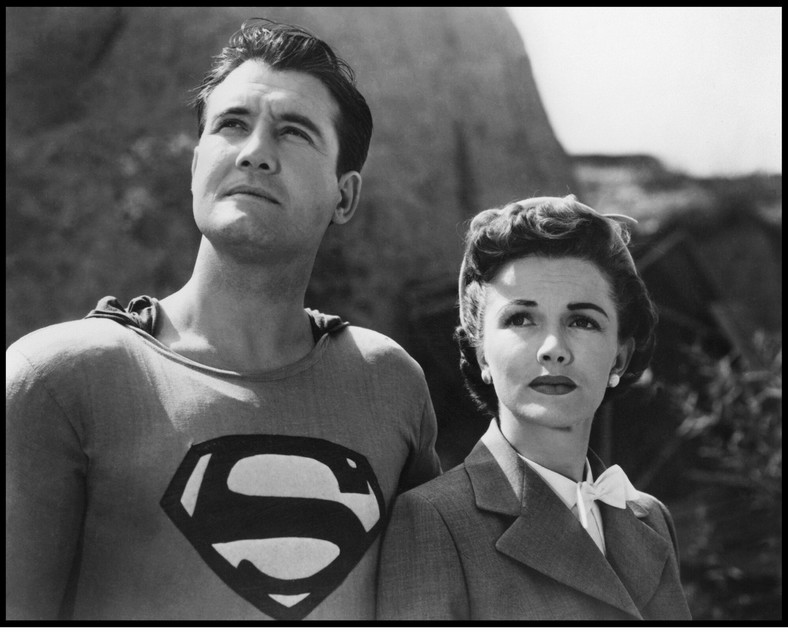 George Reeves i Phyllis Coates w serialu "Przygody Supermana"