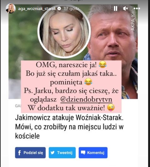 Agnieszka Woźniak-Starak odpowiedziała Jarosławowi Jakimowiczowi