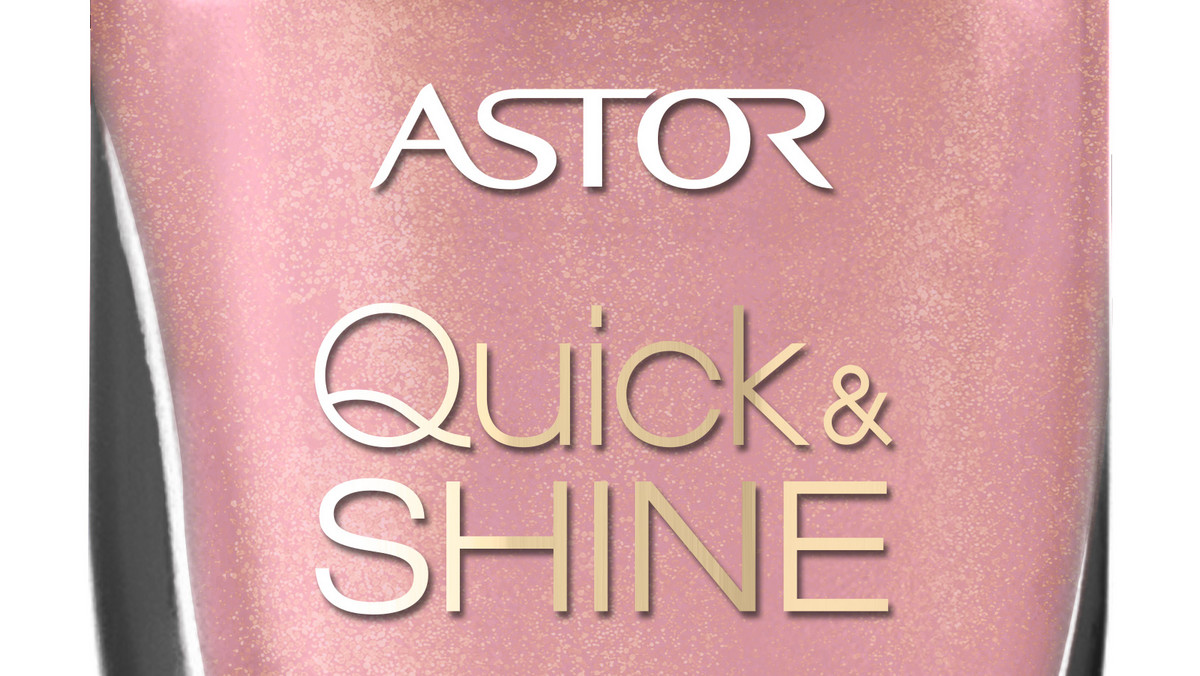 Astor oferuje lakiery do paznokci  QUICK&amp;SHINE .  Produkt wyróżnia się szybkoschnącą recepturą z wysokim połyskiem, zadziwiająco praktyczny i uniwersalny. Zapracowane, współczesne kobiety docenią pędzelek, który nie pozostawia przypadkowych śladów i pokrywa paznokcie intensywnym odcieniem już za jednym pociągnięciem.