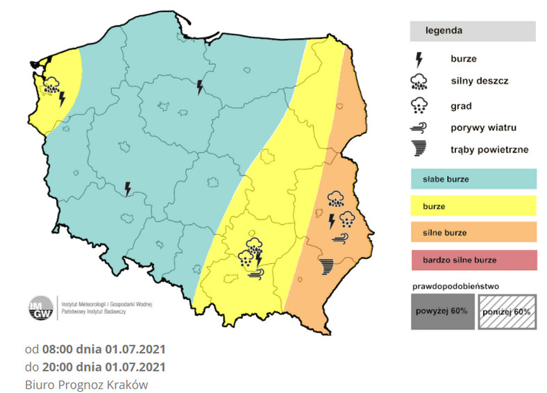 W czwartek miejscami znów mocno zagrzmi