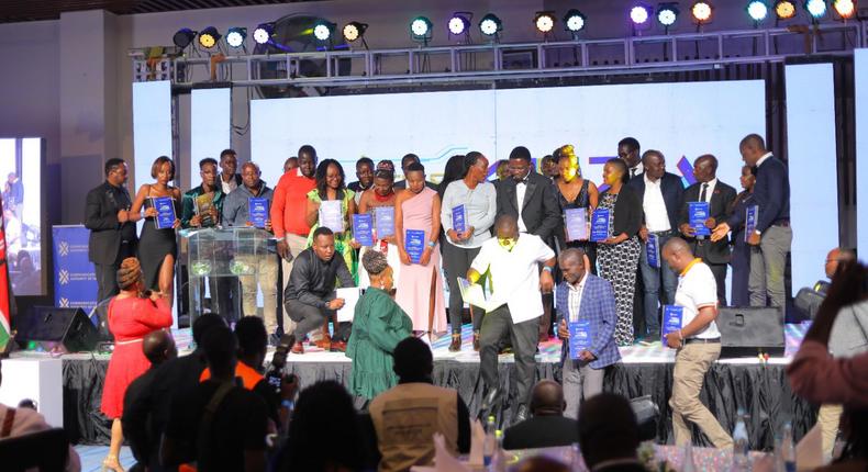 Winners at Communications Authority's KUZA Awards