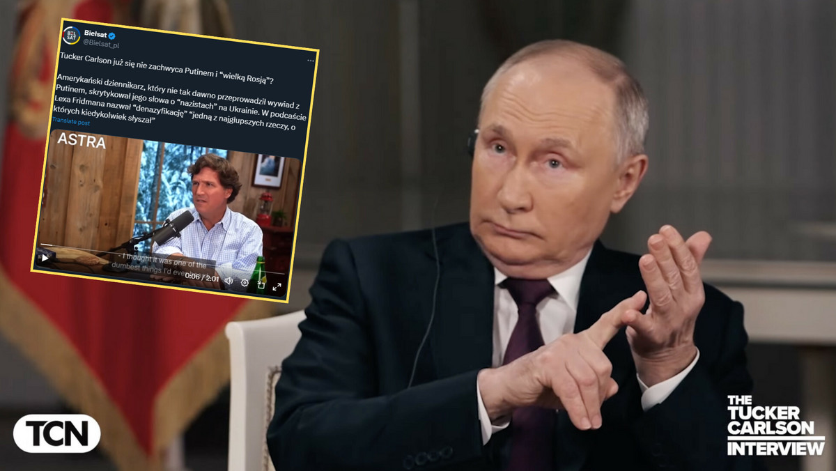 Tucker Carlson o Władimirze Putinie. Padła ostra krytyka prezydenta Rosji