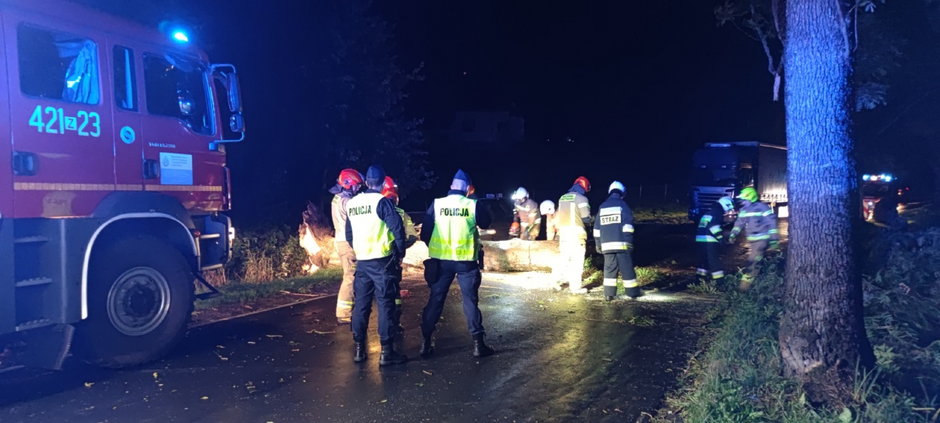 O krok od tragedii na drodze w pobliżu Zagozdu