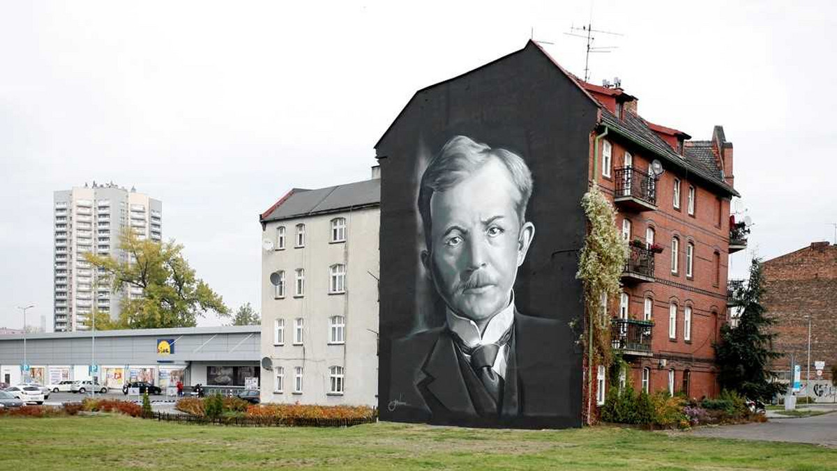 Katowice: mural Wojciecha Korfantego