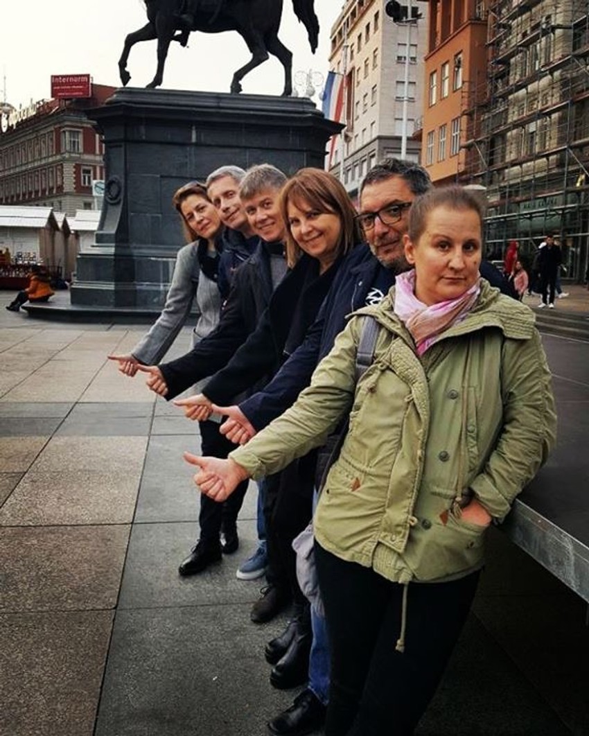 Bilja Krstić i članovi Bistrika u Zagrebu