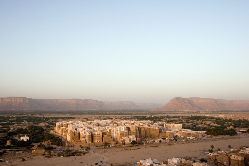 Grad Šibam u dolini Hadramaut, istorijska prestonica kraljevstva Hadramaut u istočnom Jemenu