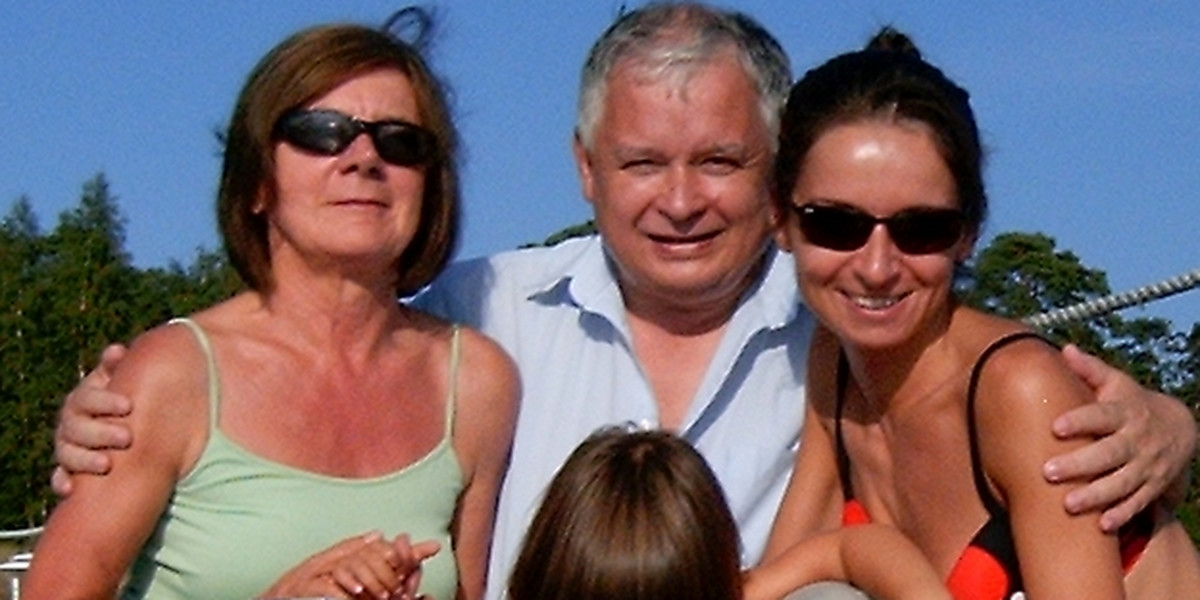 Lech Kaczyński z żoną