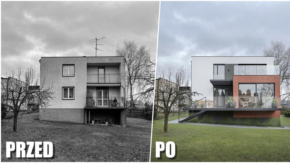 Przebudowa domu typu kostka w Koszalinie. Wielki potencjał prostych brył!