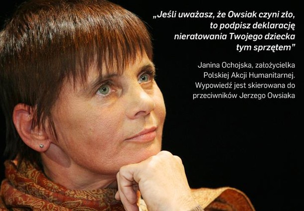 Janina Ochojska Jerzy Owsiak WOŚP