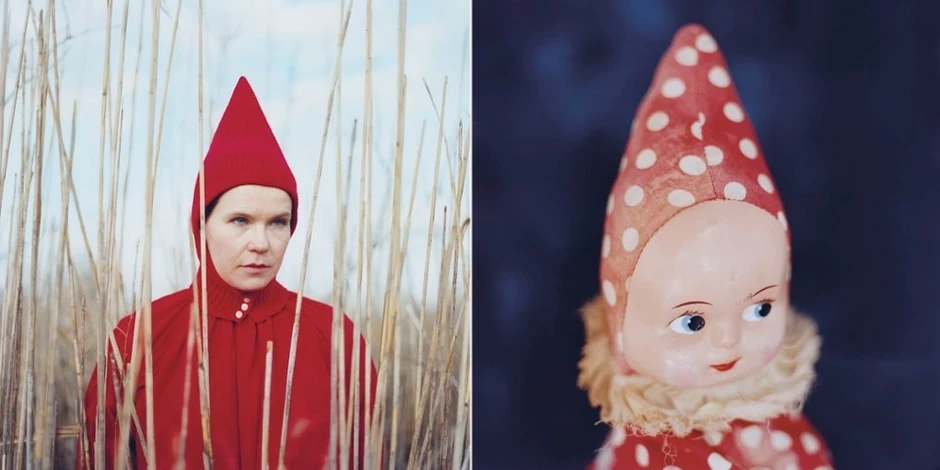 Iako na prvi pogled ne deluje tako, ovu lutkicu nije bilo teško imitirati. "Jednostavno sam stavila trouglasto parče kartona u kapuljaču umetnice Rite Ikonen", otkriva Eni (FOTO: Annie Collinge)