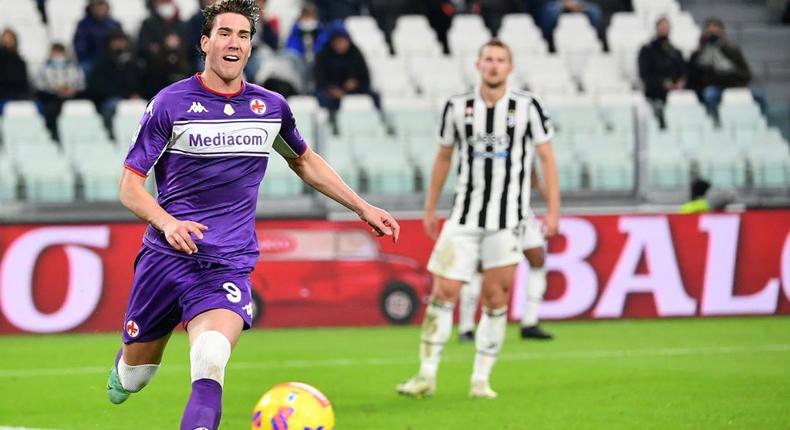 Fiorentina's Serbian forward Dusan Vlahovic is a wanted man Creator: Isabella BONOTTO