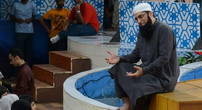 Junaid Jamshed, a pioneer of Pakistani pop who renounced music to become a Muslim evangelist, pictured in Karachi in 2013