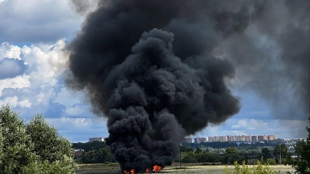 Pao ruski vojni avion u Moskvi