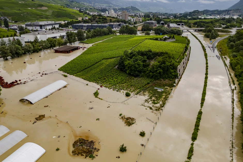 Poplave u Švajcarskoj - reka Rona, Sijer, 30. juna