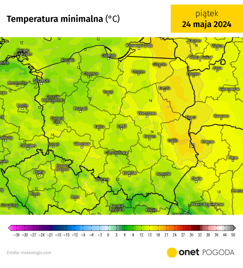 Noc też zapowiada się ciepło