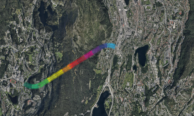 Fyllingsdalstunnelen - najdłuższy na świecie tunel pieszo-rowerowy w Bergen (Norwegia)