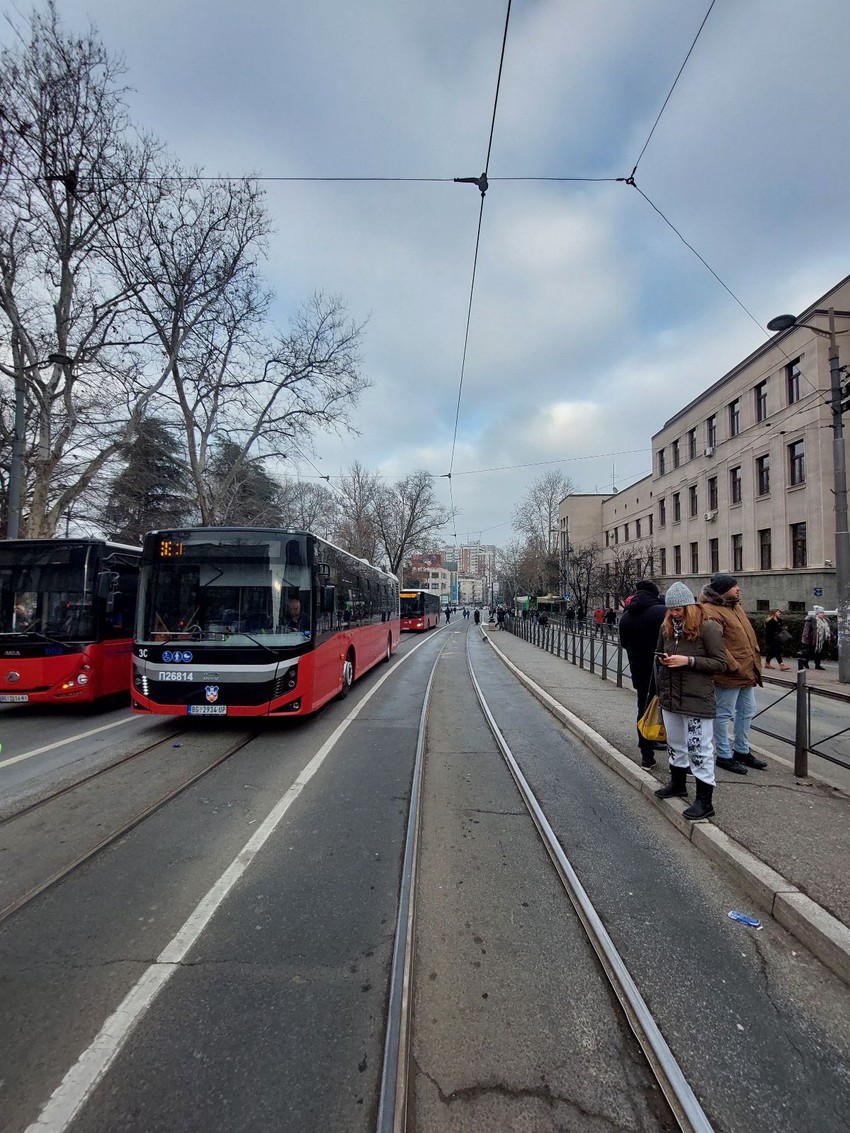 Blokada saobraćaja kod Pravnog fakulteta