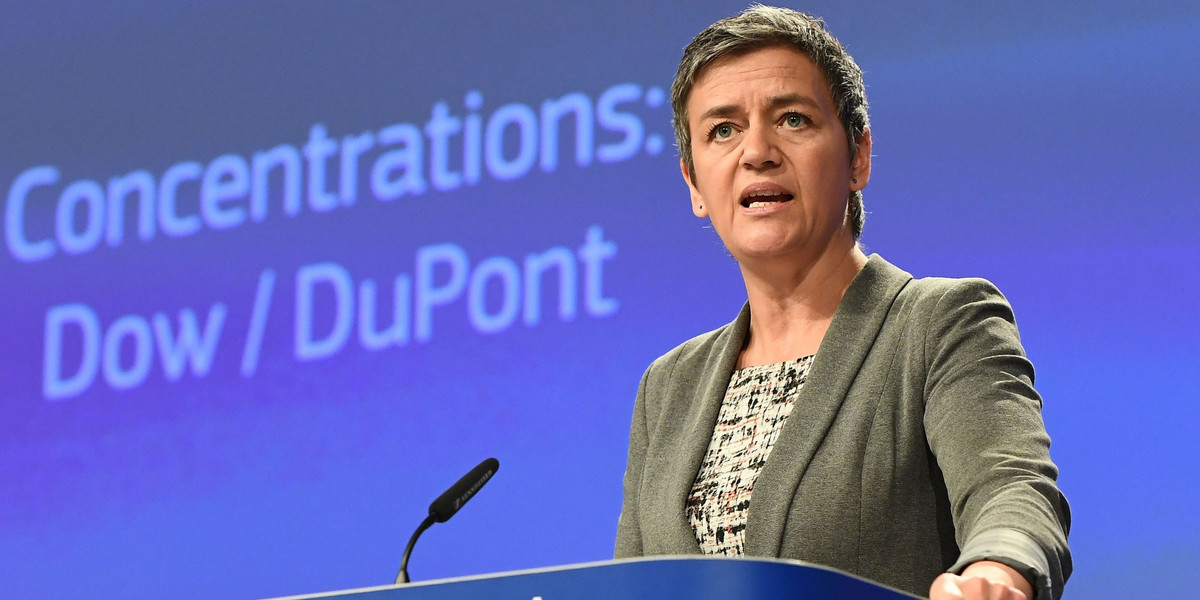 Unijna komisarz ds. konkurencji Margrethe Vestager o fuzji Dow i DuPonta, wartej 130 mld dolarów