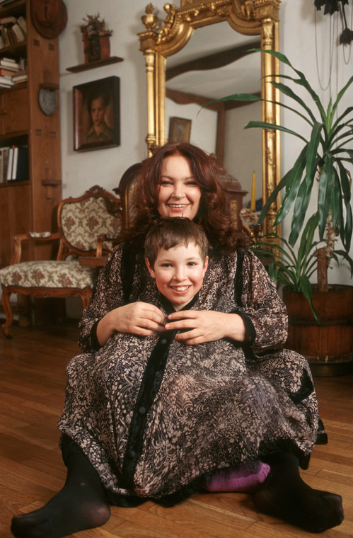 Anna Dymna z synem Michałem