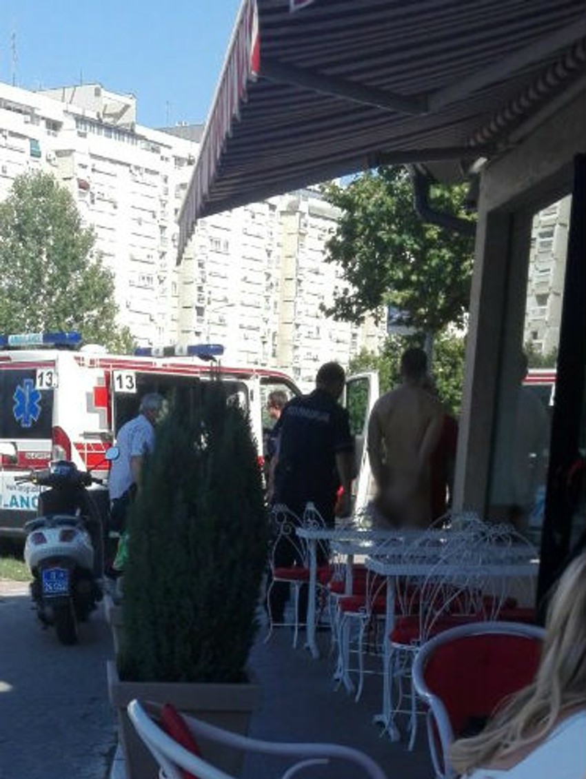 Nag čovek na Novom Beogradu