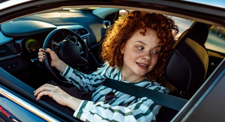 woman driving