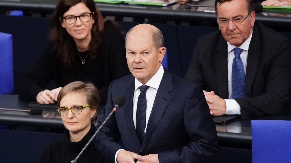 Olaf Scholz w Bundestagu