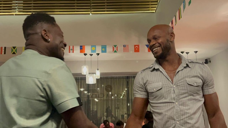 Asafa Powell: The former fastest man in the world meets Asamoah Gyan