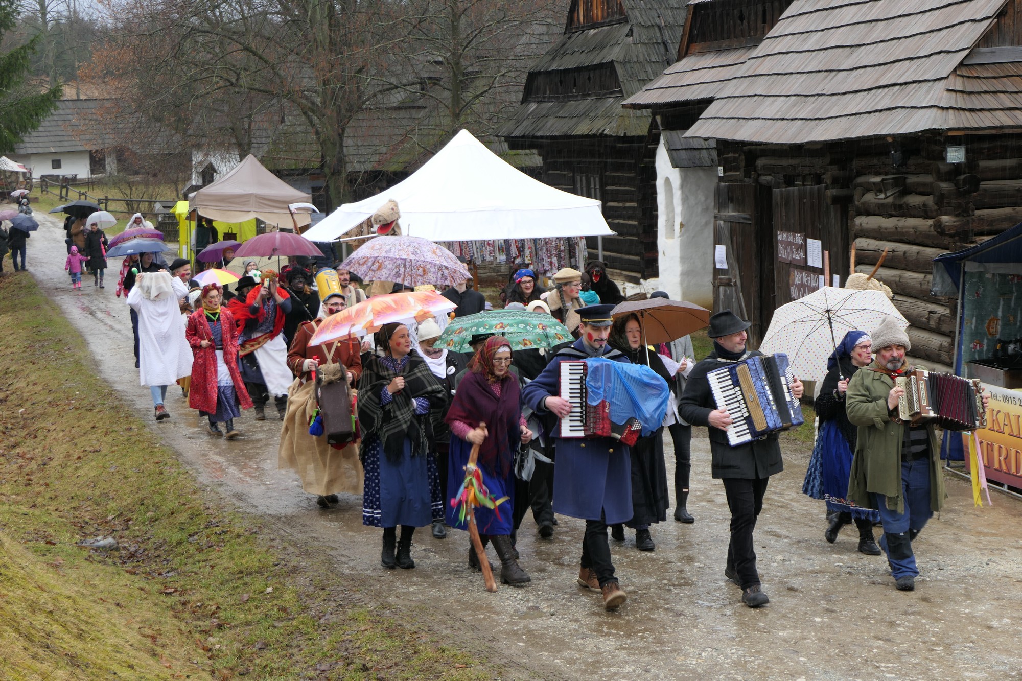 Fašiangové zvyky predstavené v Múzeu slovenskej dediny.