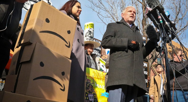 amazon hq2 new york protest